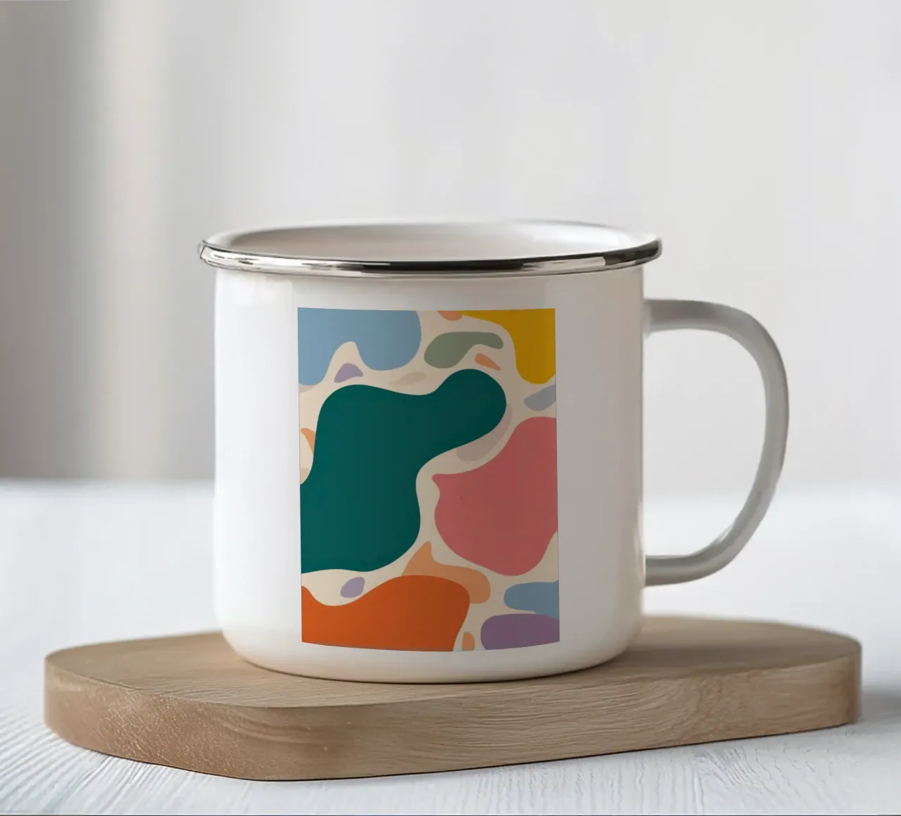 Forme d'onda di smeraldo tazza in smalto da Halo Whisper