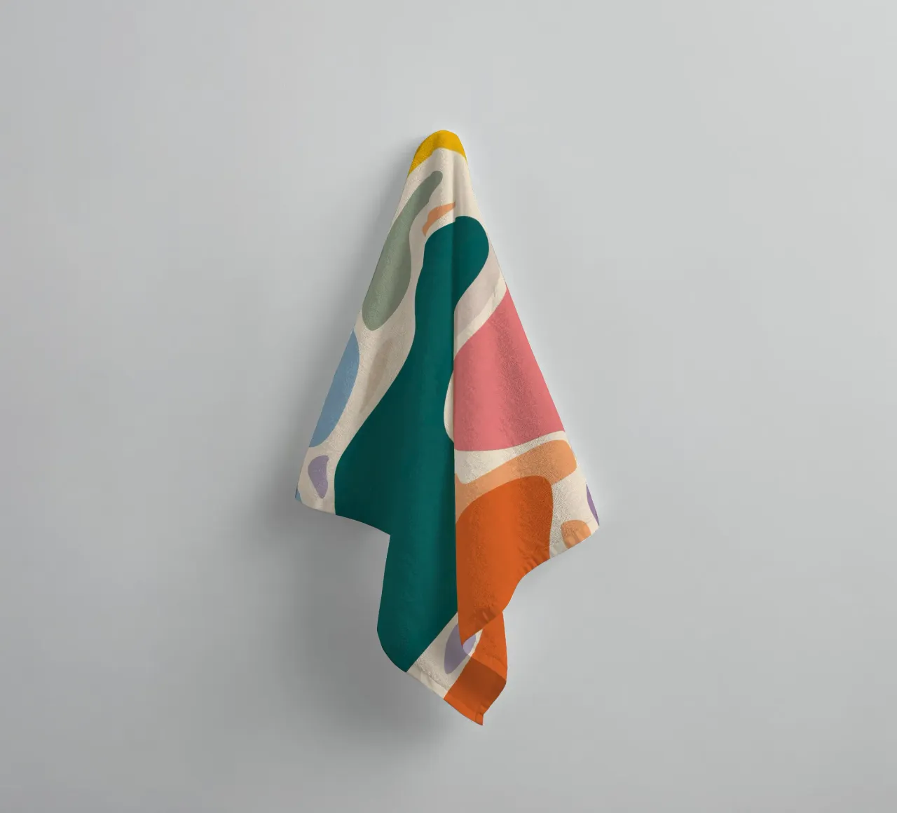 Emerald Wave Forms towel by Halo Whisper