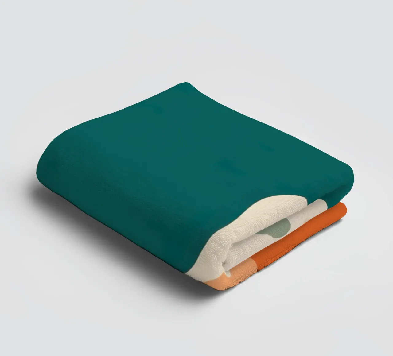Emerald Wave Forms towel by Halo Whisper