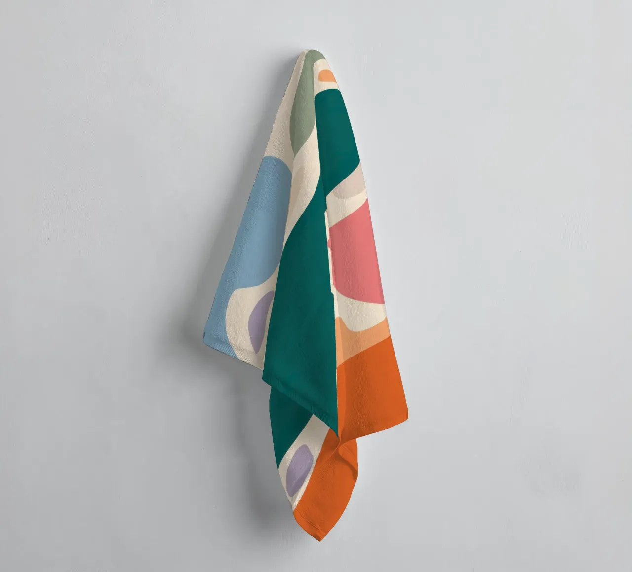 Emerald Wave Forms towel by Halo Whisper