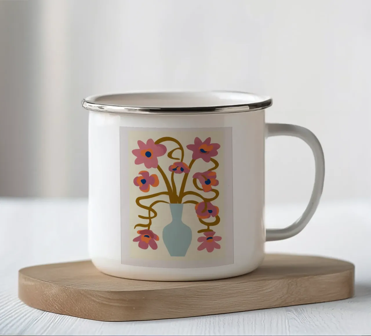 Fiori a stelo stravaganti tazza in smalto da Halo Whisper
