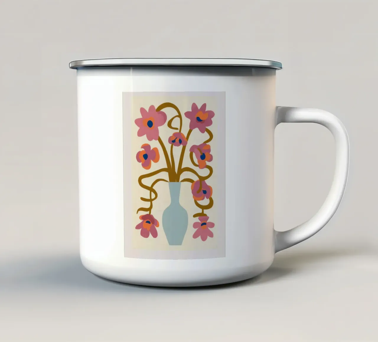 Fiori a stelo stravaganti tazza in smalto da Halo Whisper
