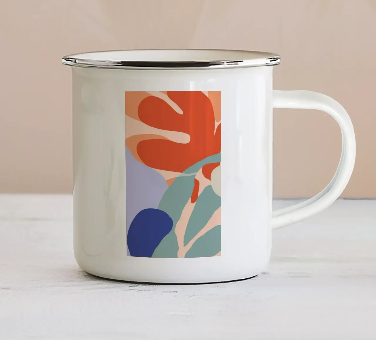 Maraoui Leaf Study tazza in smalto da Halo Whisper