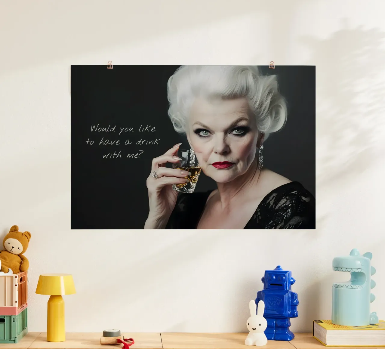 Solo un drink poster da M-Ulrich-Digital Art