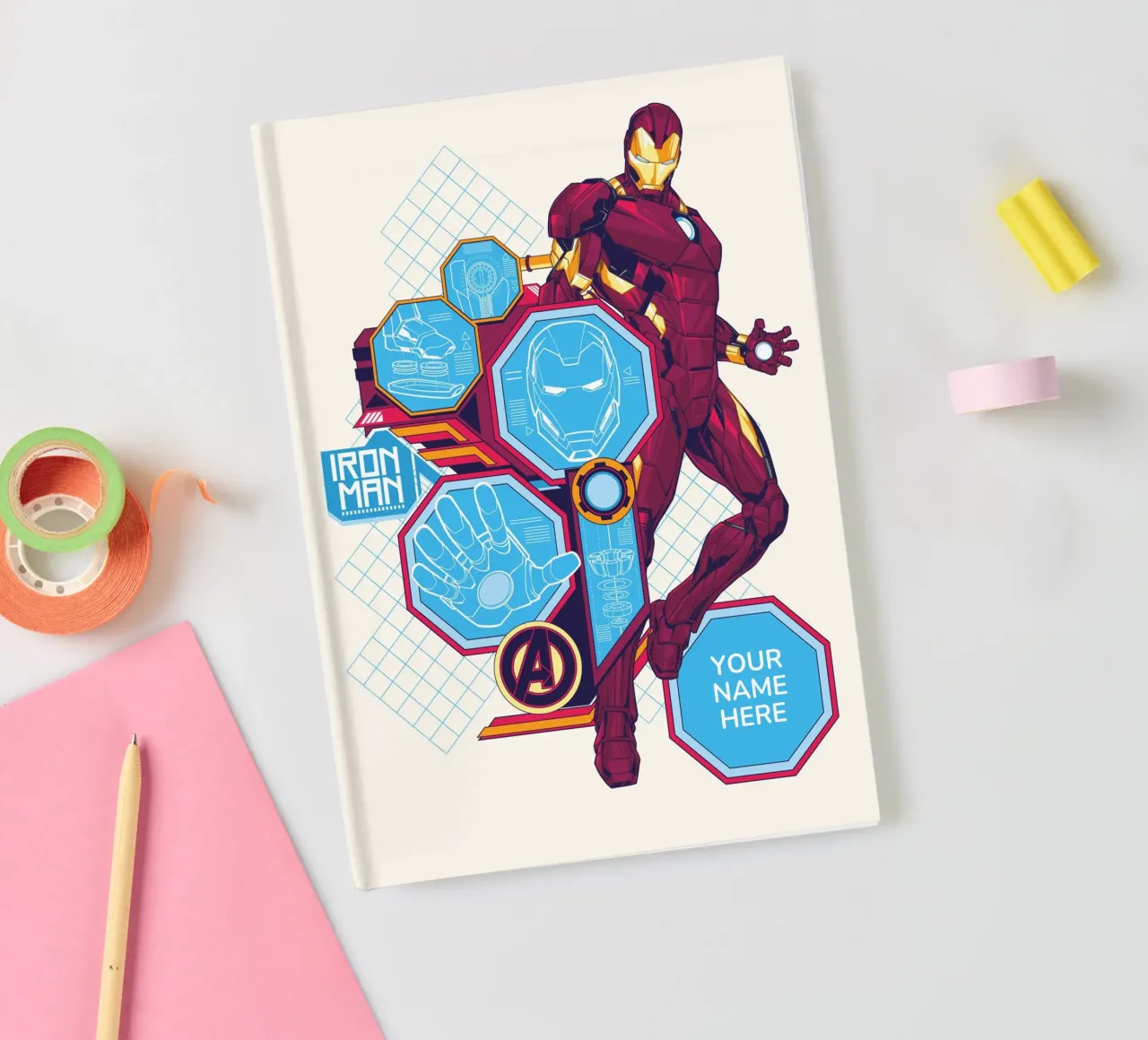 Iron Man - Notebook notitieboek van MARVEL Designs by JUNIQE