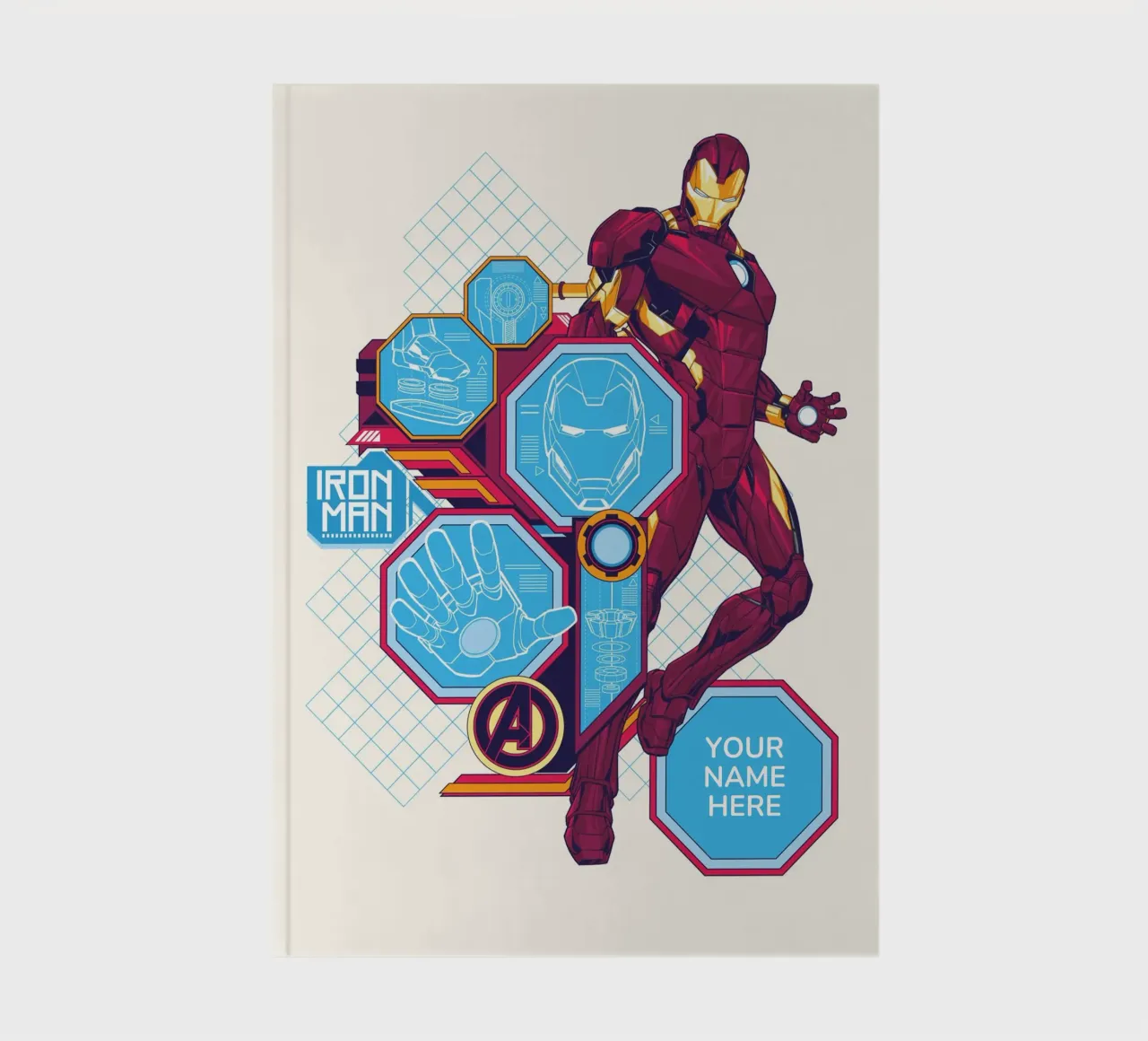 Iron Man - Notebook notitieboek van MARVEL Designs by JUNIQE