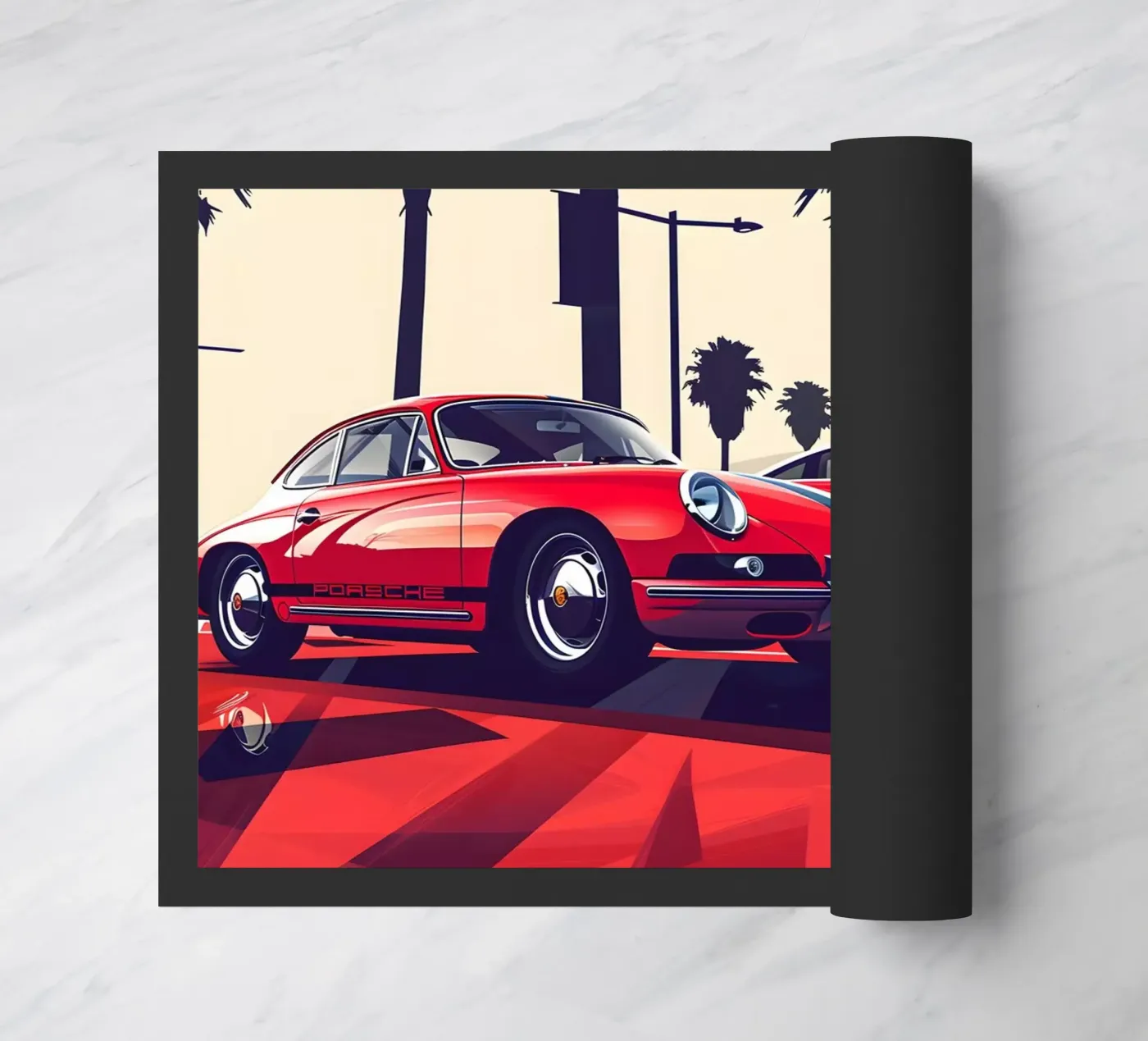 Die 911 Evolution Fußmatte von M-Ulrich-Digital Art