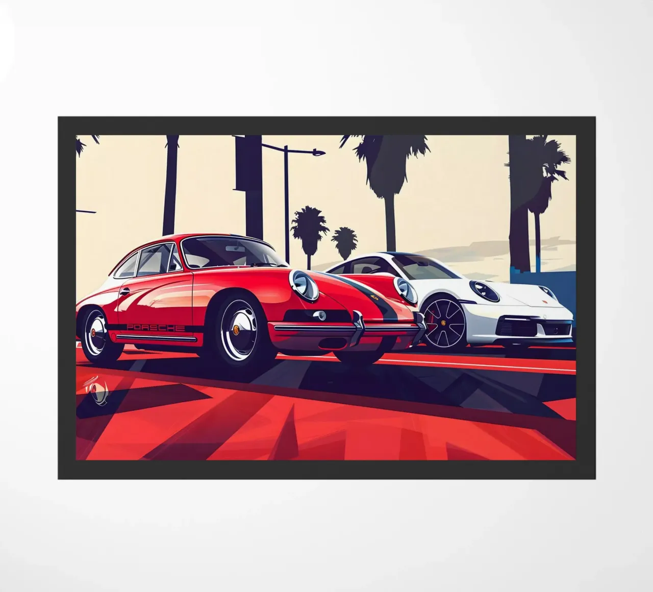 Die 911 Evolution Fußmatte von M-Ulrich-Digital Art