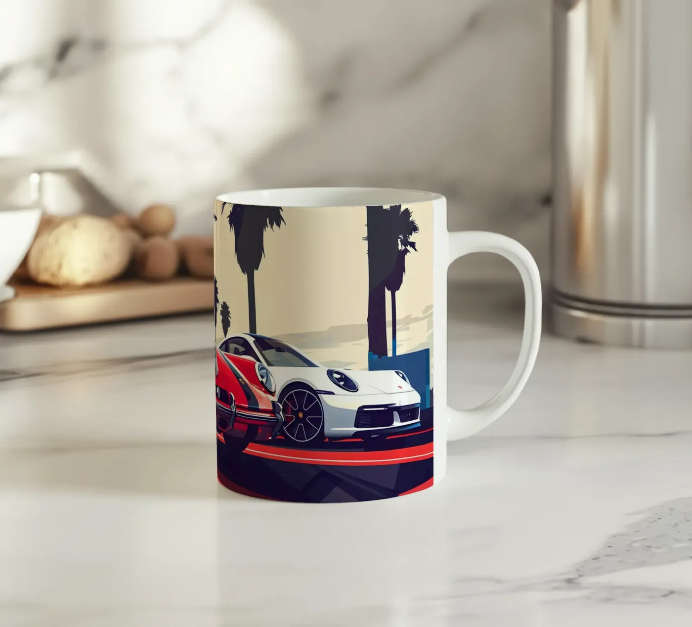 The 911 evolution ceramic mug by M-Ulrich-Digital Art