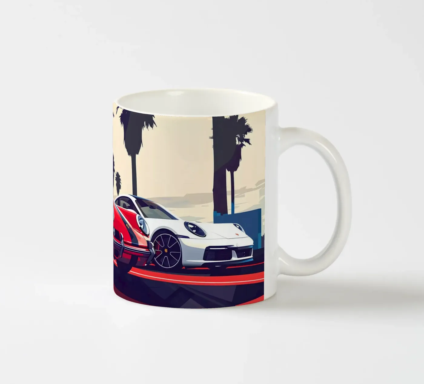 The 911 evolution ceramic mug by M-Ulrich-Digital Art