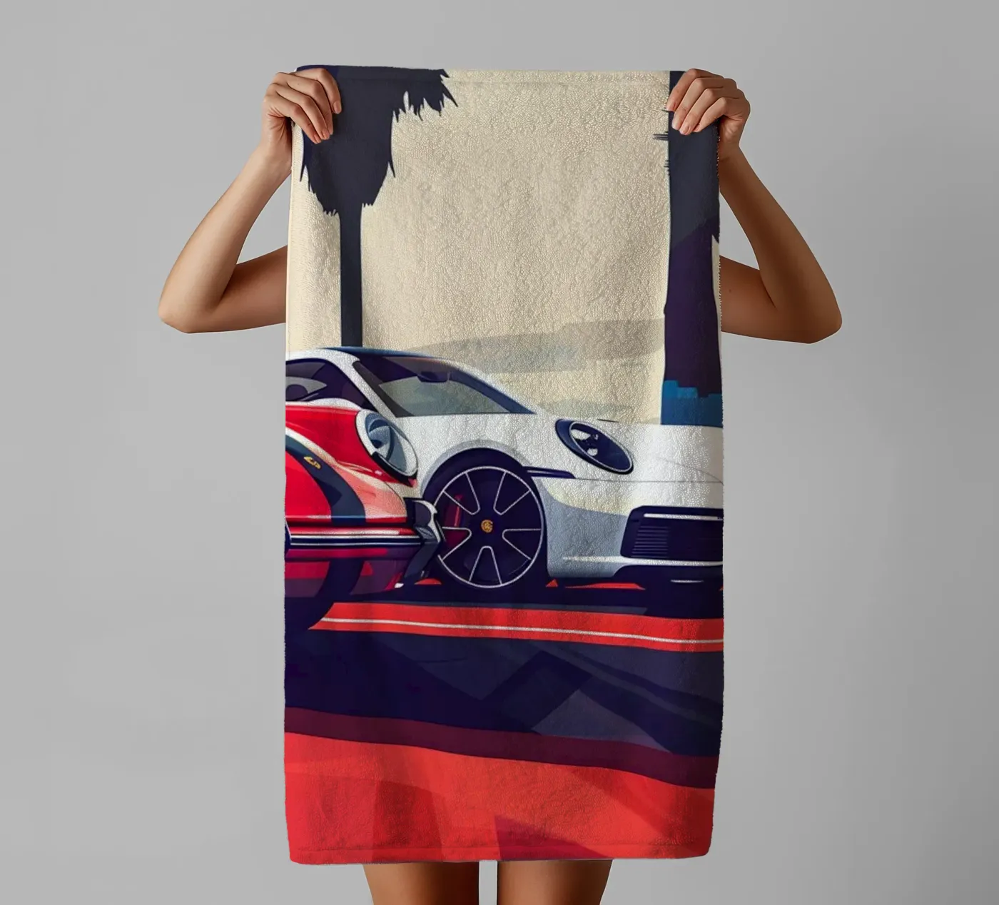 Die 911 Evolution Handtuch von M-Ulrich-Digital Art