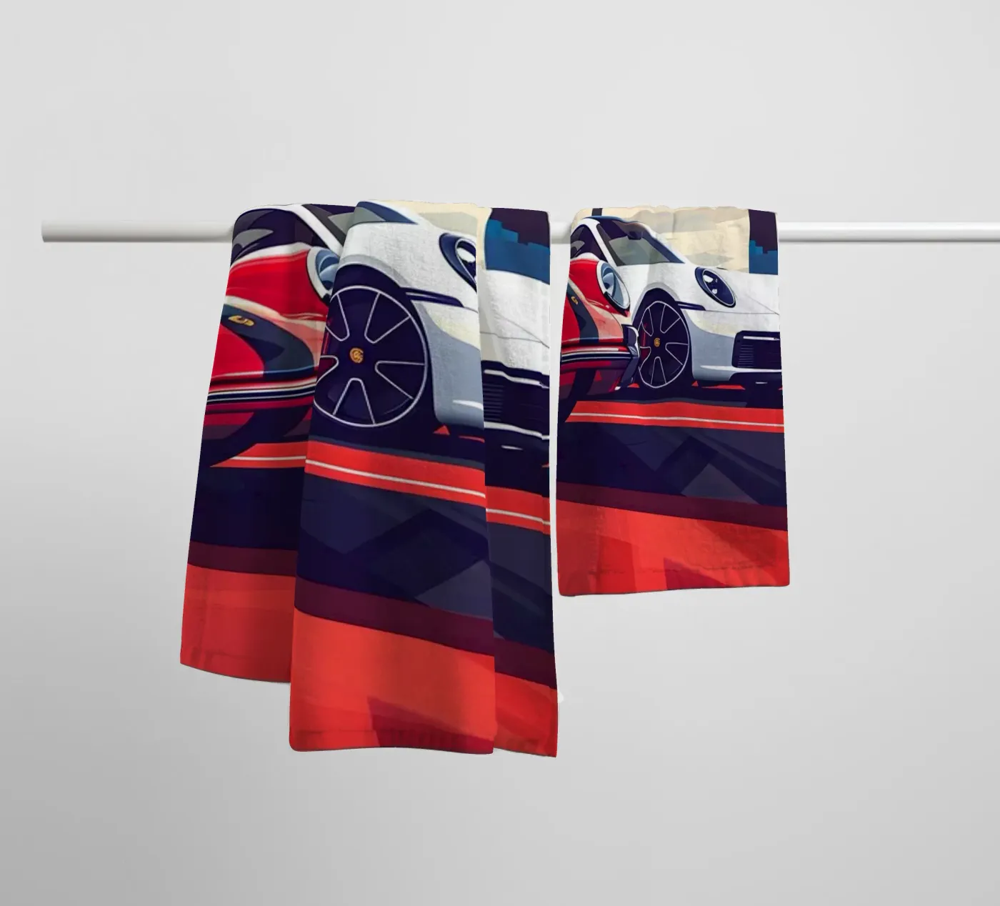 Die 911 Evolution Handtuch von M-Ulrich-Digital Art