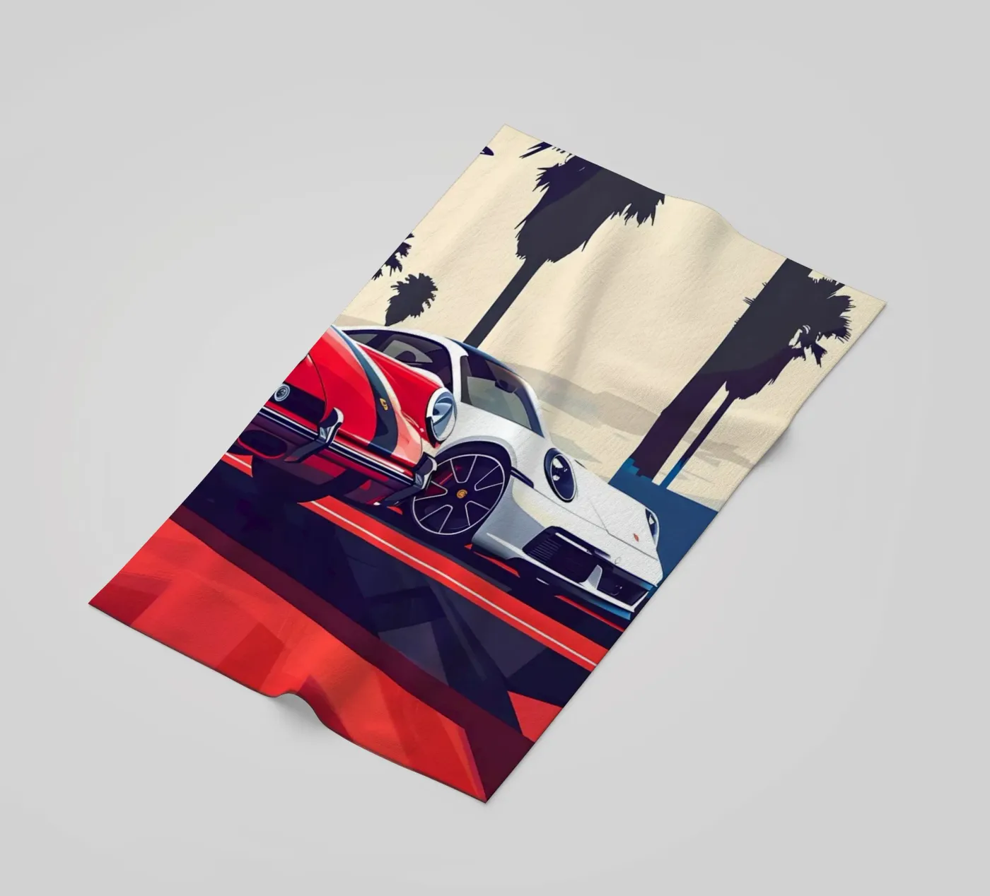 Die 911 Evolution Strandtuch von M-Ulrich-Digital Art