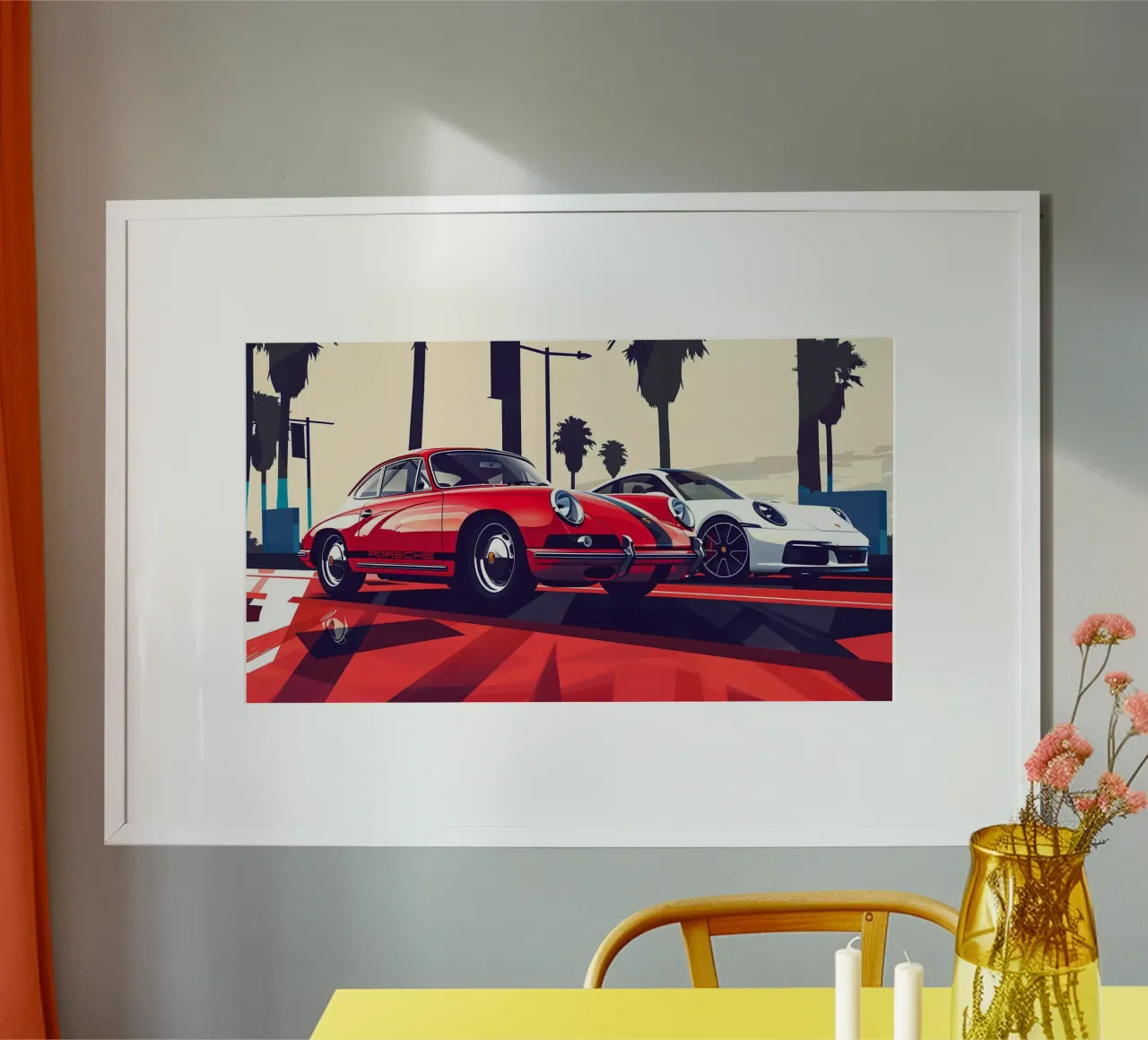 L'evoluzione della 911 poster con telaio in plastica da M-Ulrich-Digital Art