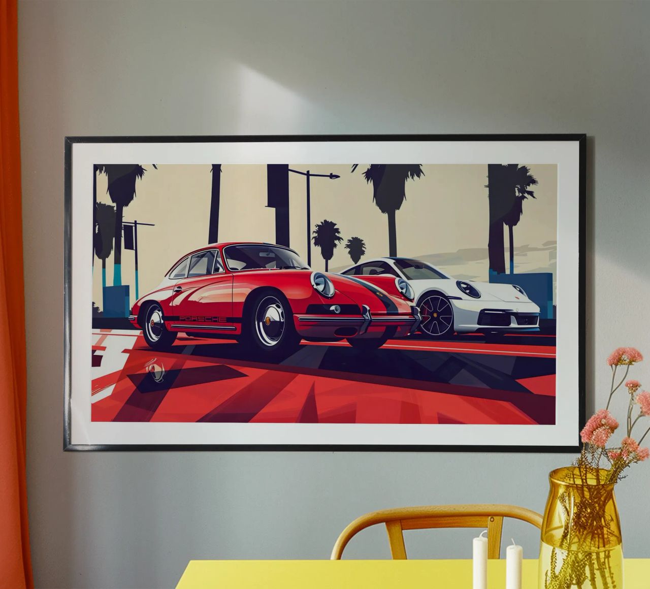 L'évolution de la 911 poster de M-Ulrich-Digital Art