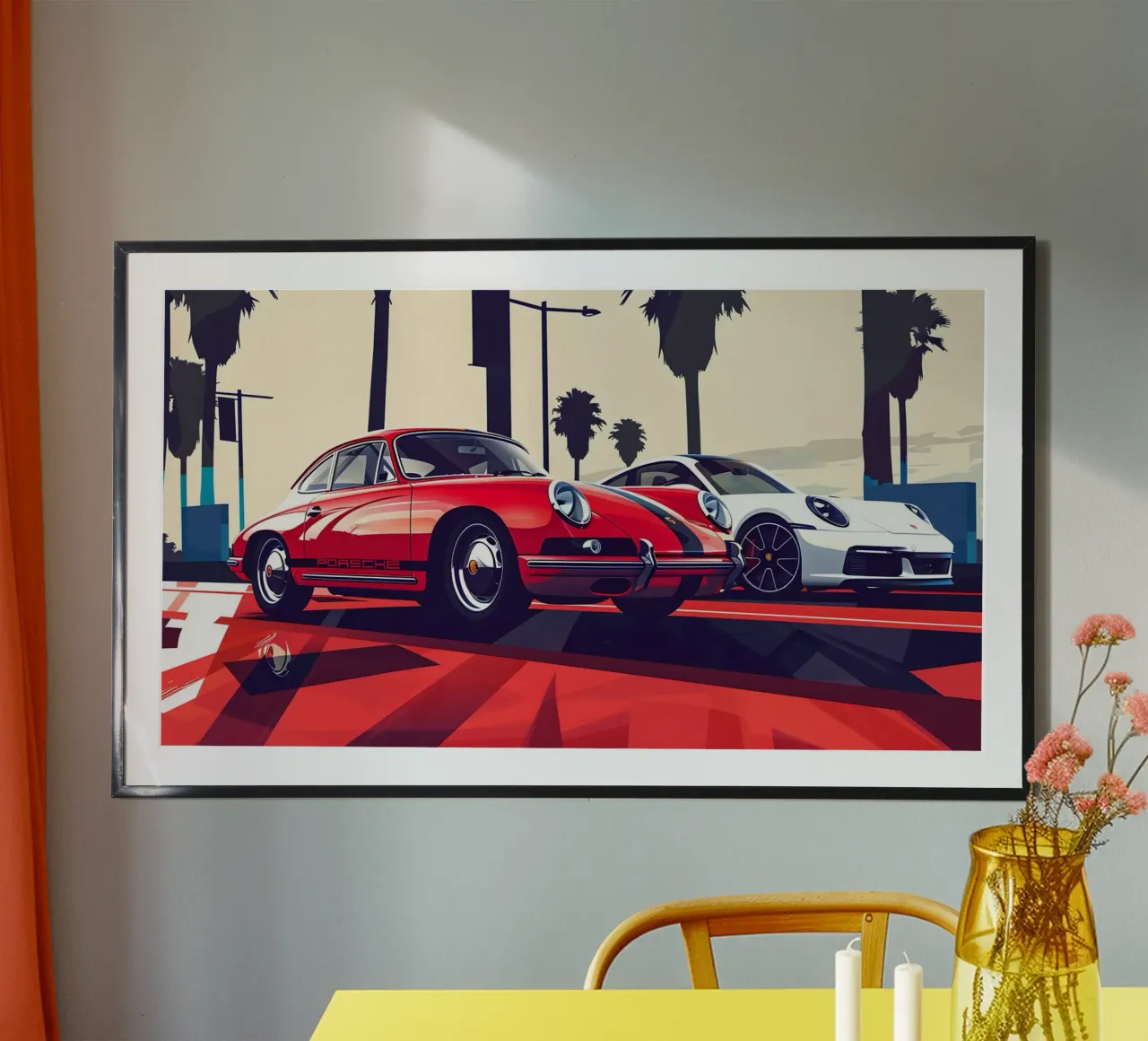 L'evoluzione della 911 poster con telaio in plastica da M-Ulrich-Digital Art