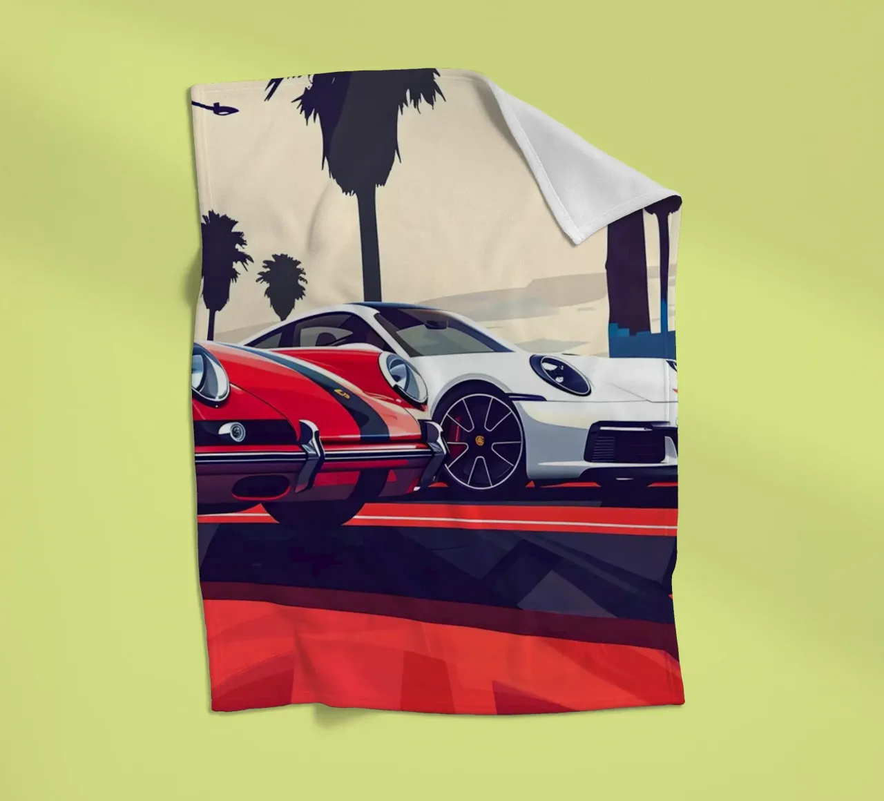 Die 911 Evolution Fleecedecke von M-Ulrich-Digital Art