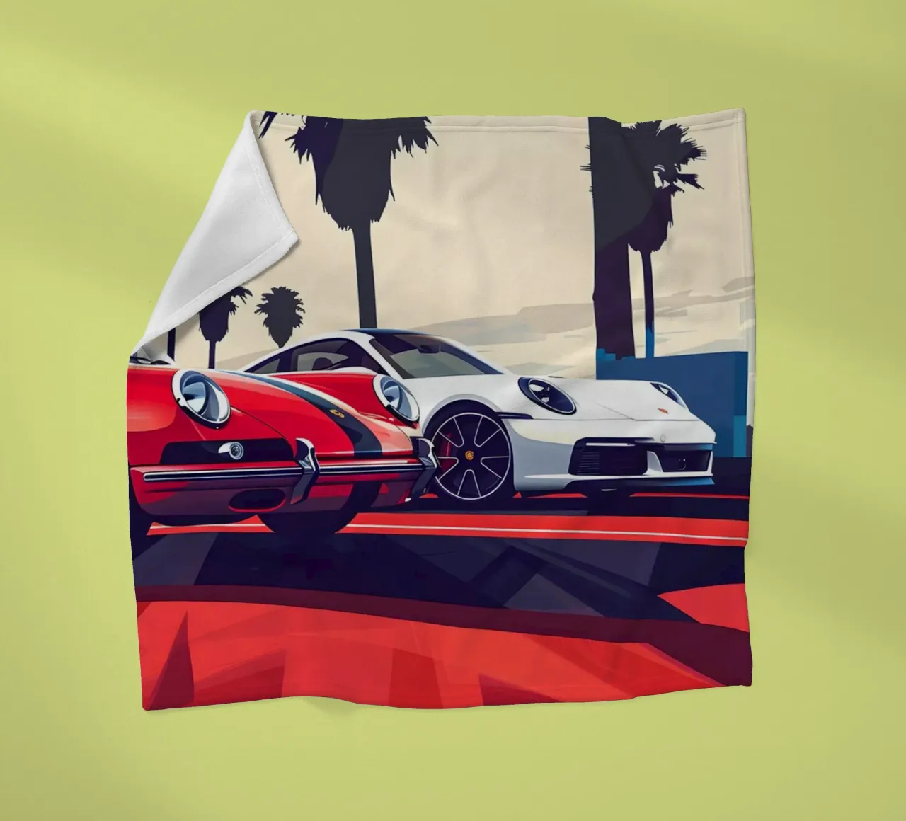 Die 911 Evolution Fleecedecke von M-Ulrich-Digital Art