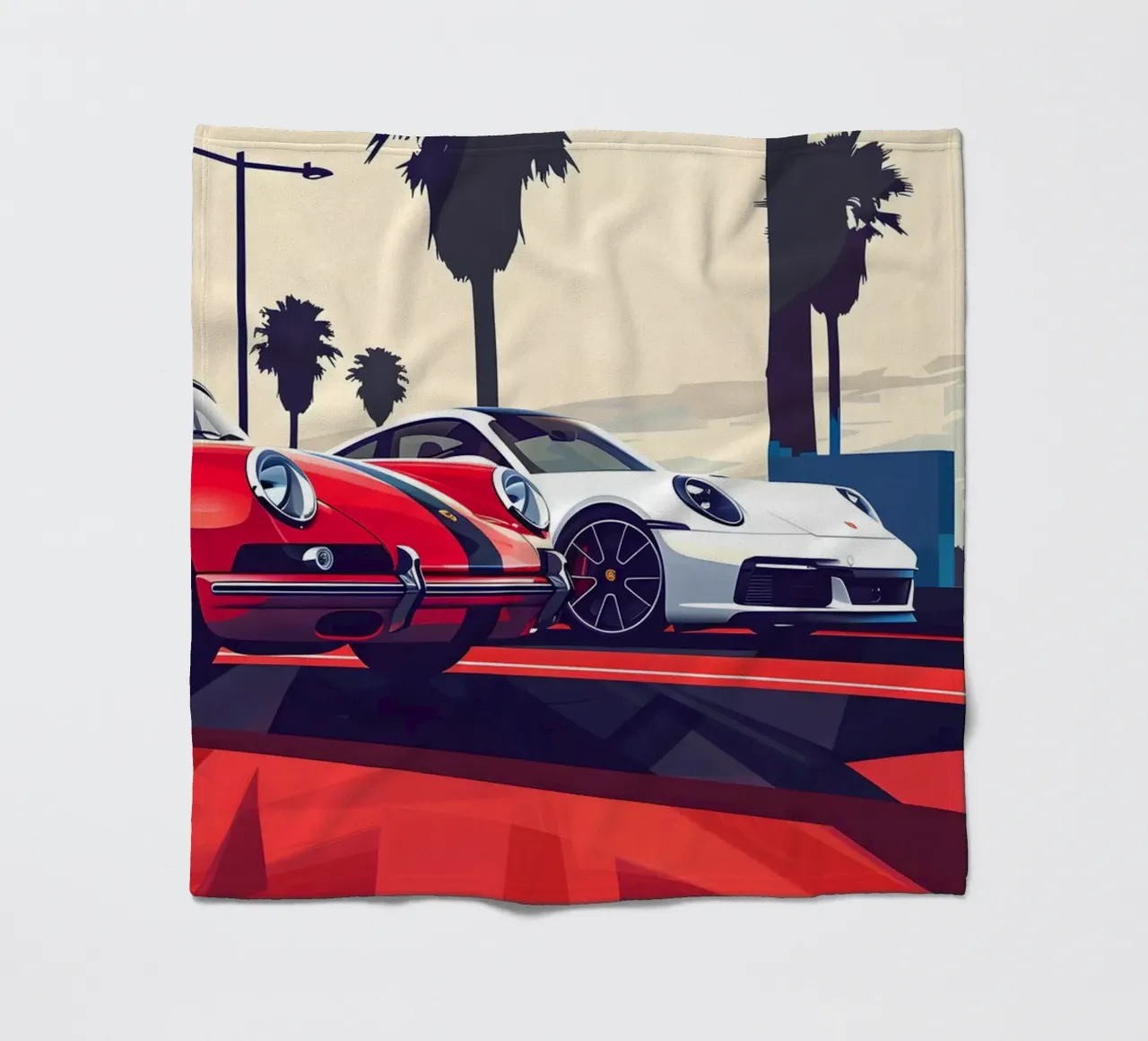 Die 911 Evolution Fleecedecke von M-Ulrich-Digital Art