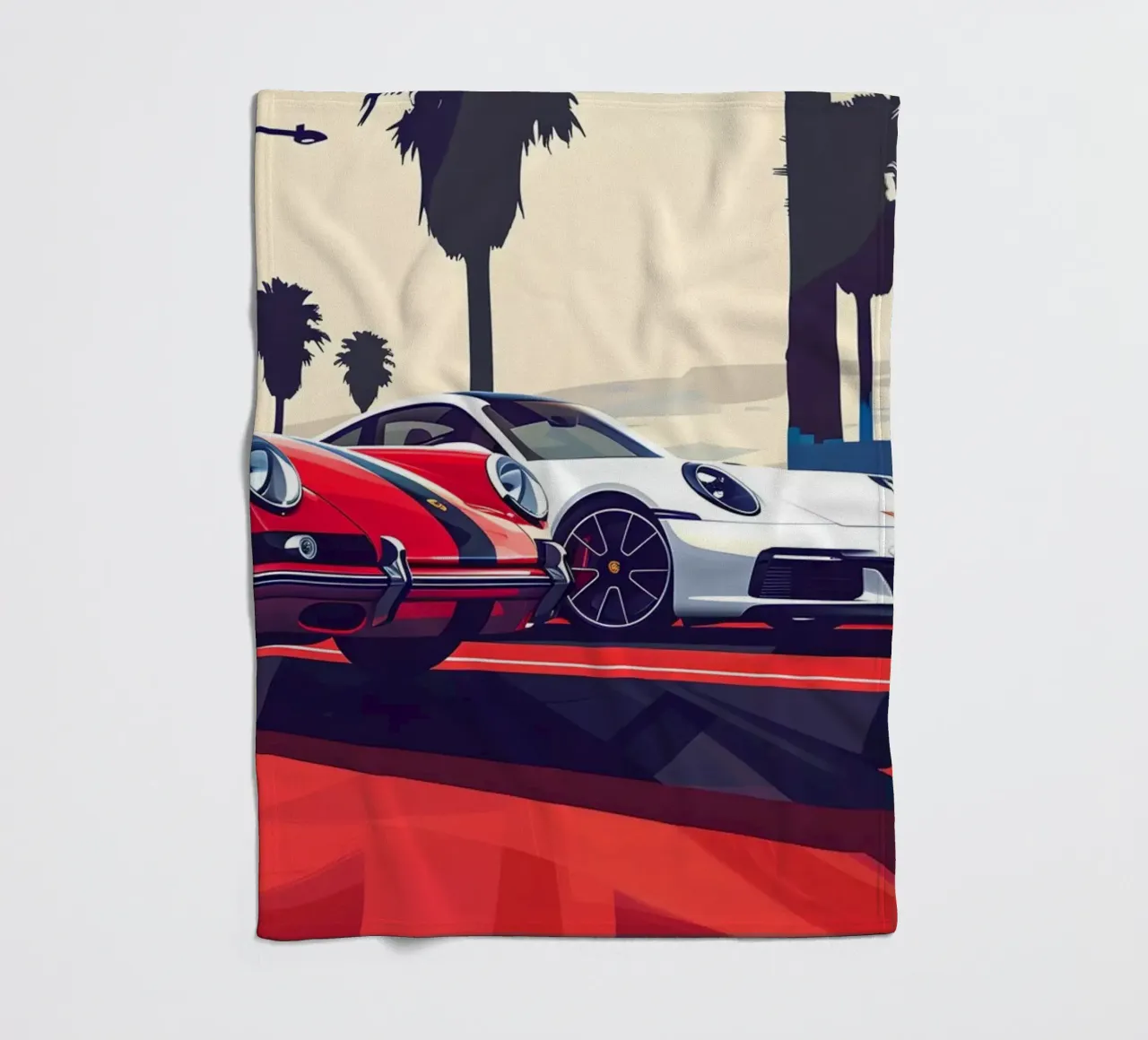 Die 911 Evolution Fleecedecke von M-Ulrich-Digital Art