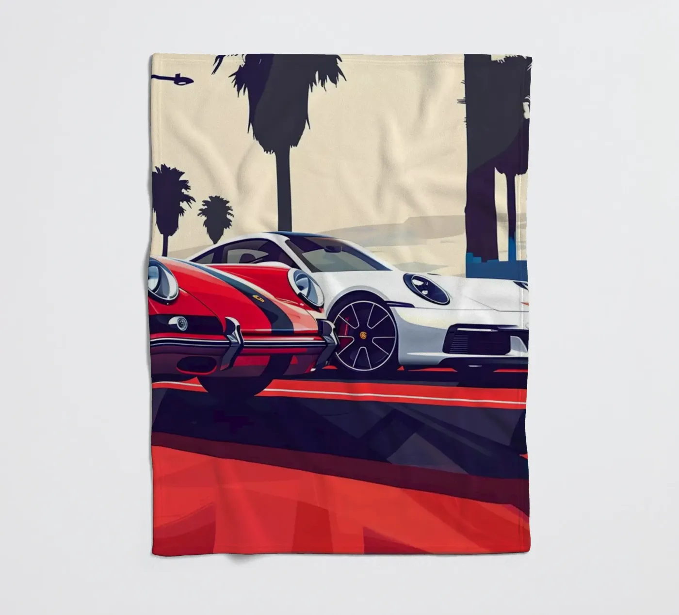 Die 911 Evolution Fleecedecke von M-Ulrich-Digital Art