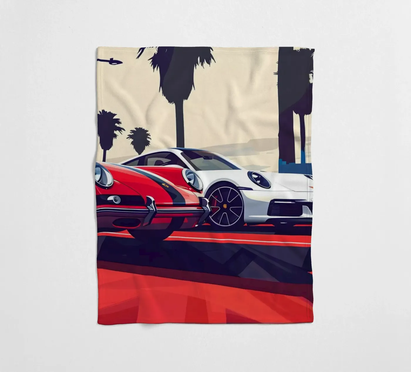 Die 911 Evolution Fleecedecke von M-Ulrich-Digital Art