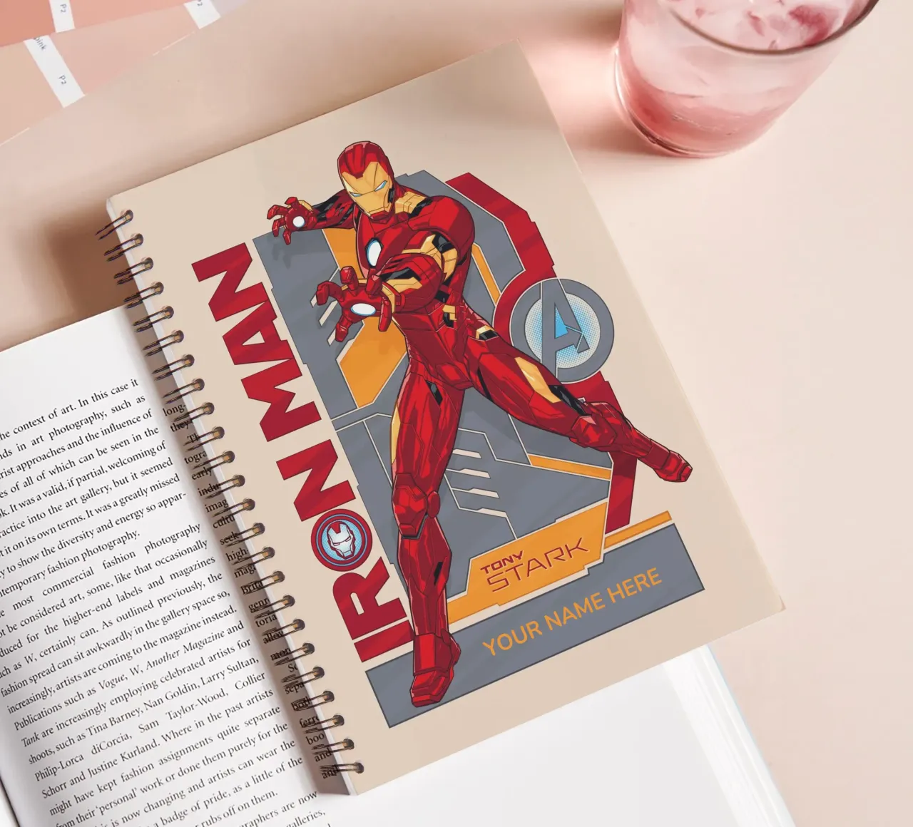 Tony Stark is Iron Man - Notebook diario ad anelli da MARVEL Designs by JUNIQE