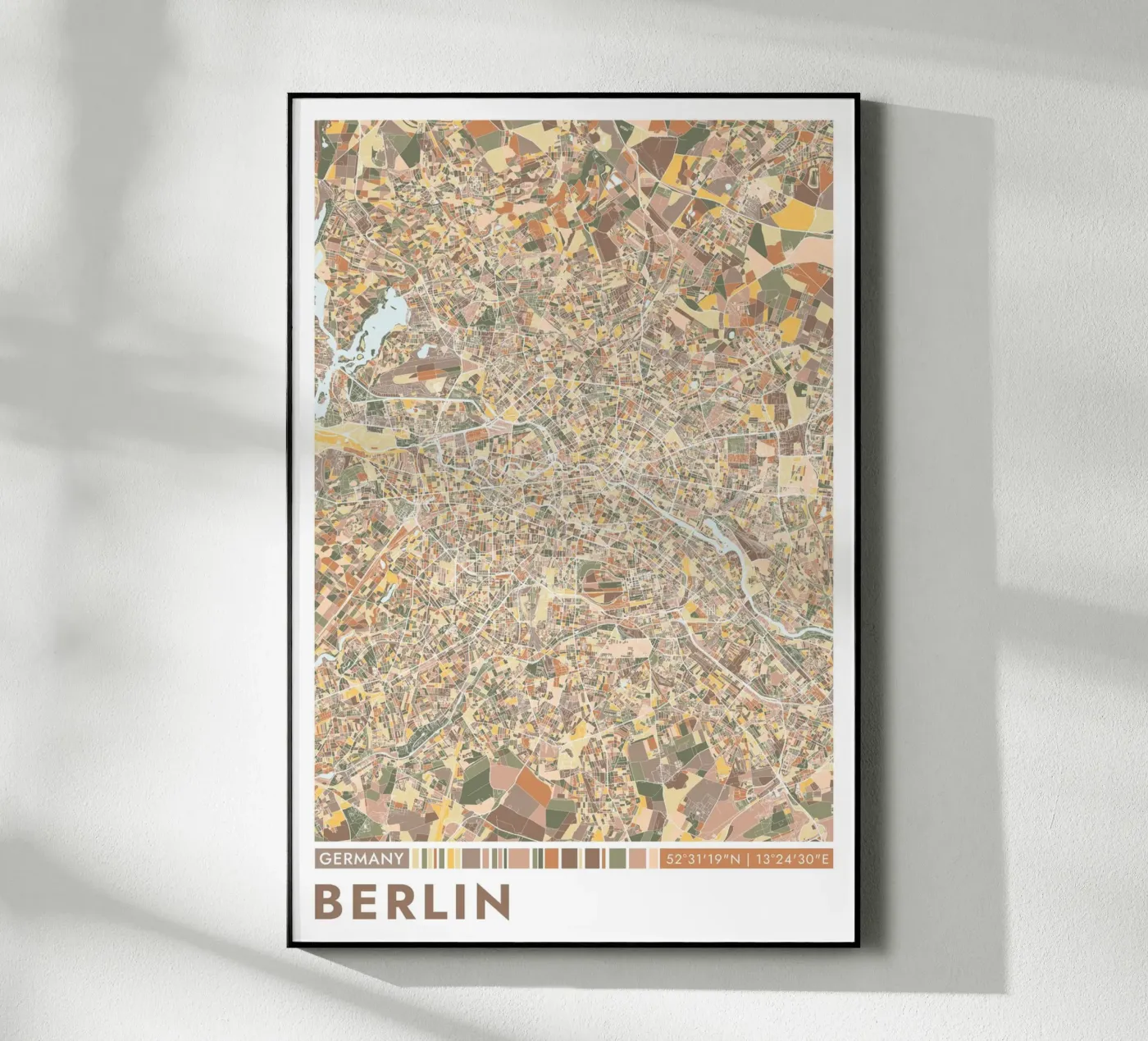 Berlino città plexiglass da CityMapPoster