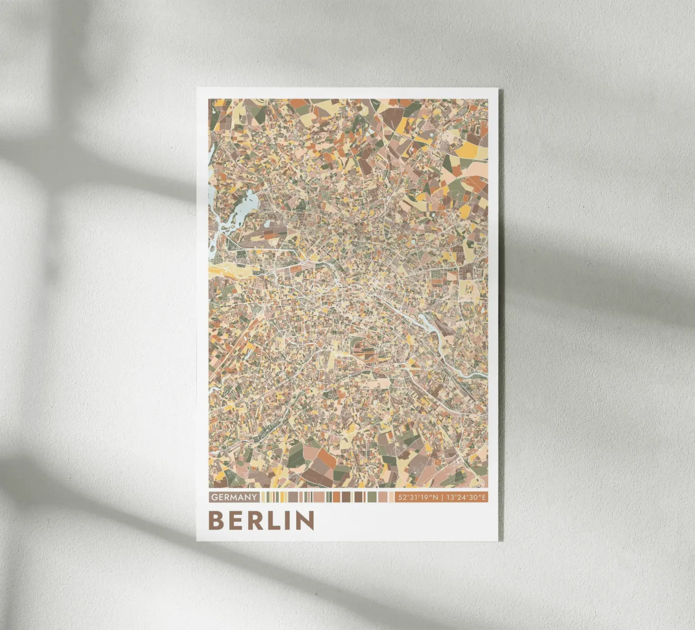 Berlino città plexiglass da CityMapPoster