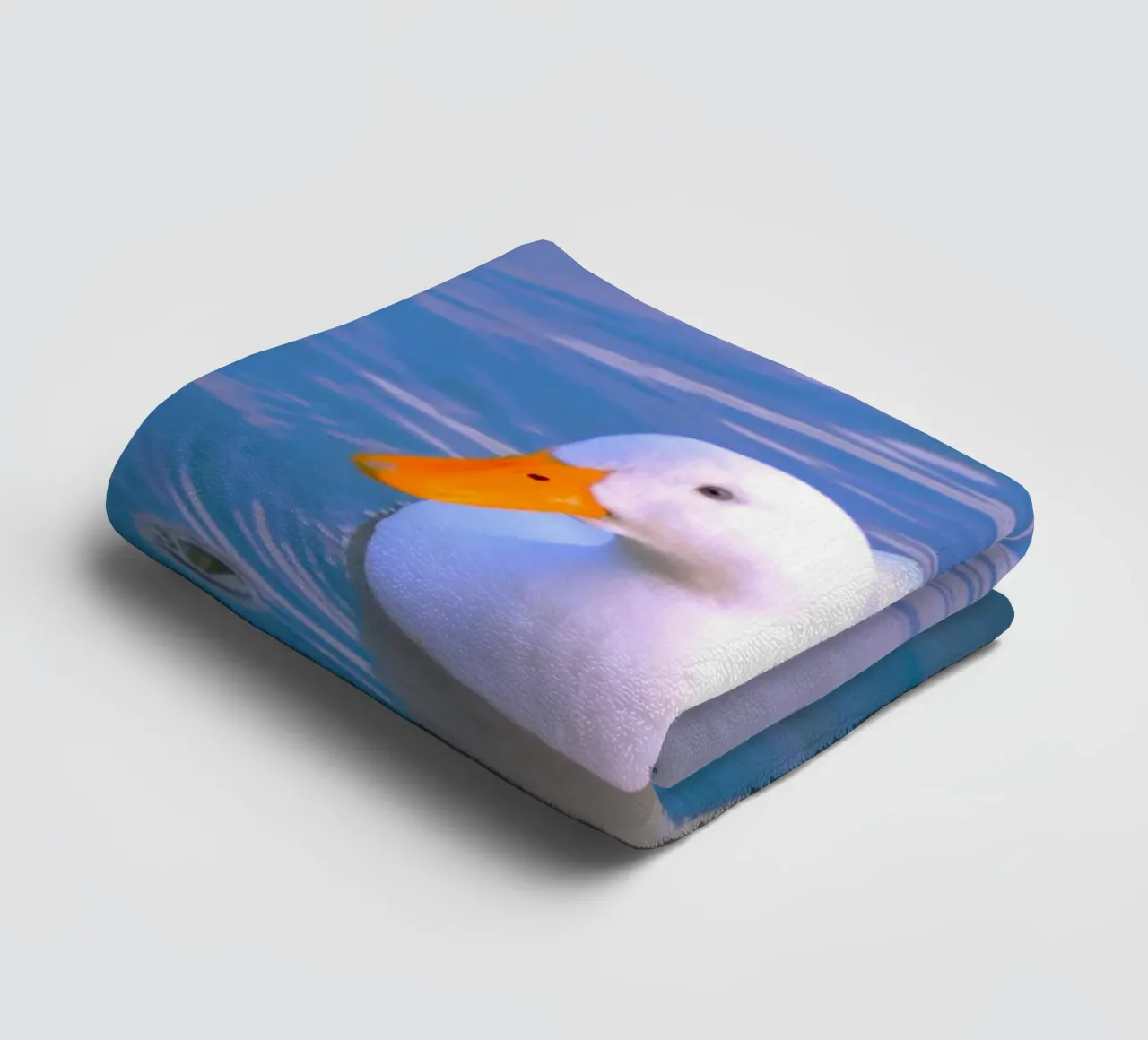 Witte eend - symbool van vrede en rust badhanddoek van Nature's Palette