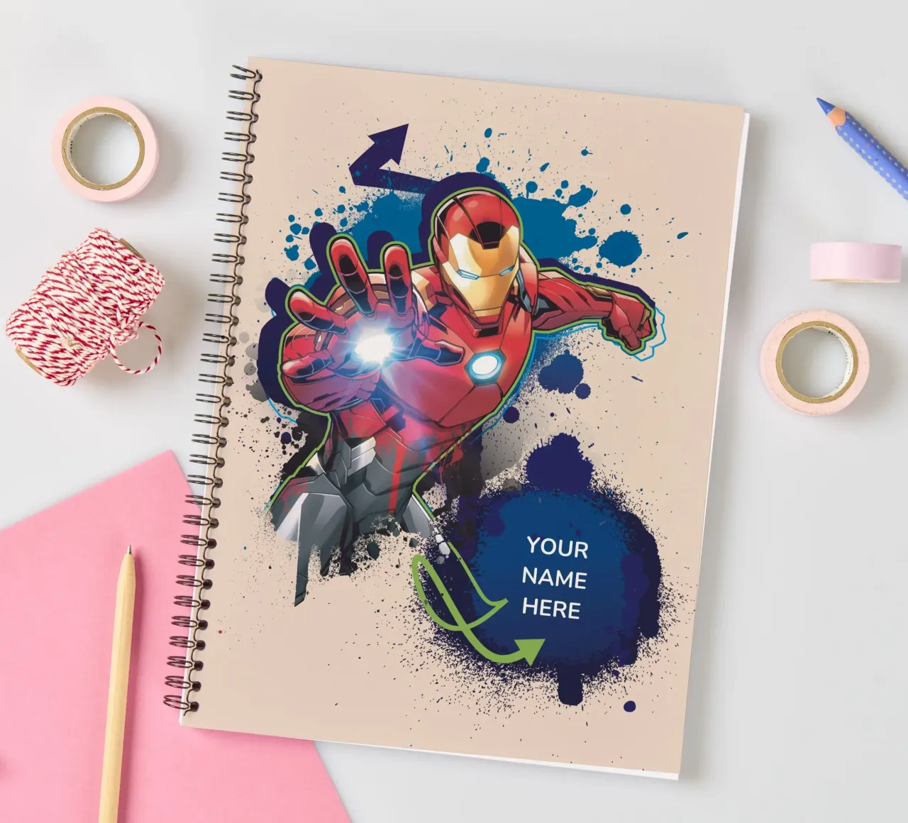 Iron Man - Power - Notebook diario ad anelli da MARVEL Designs by JUNIQE