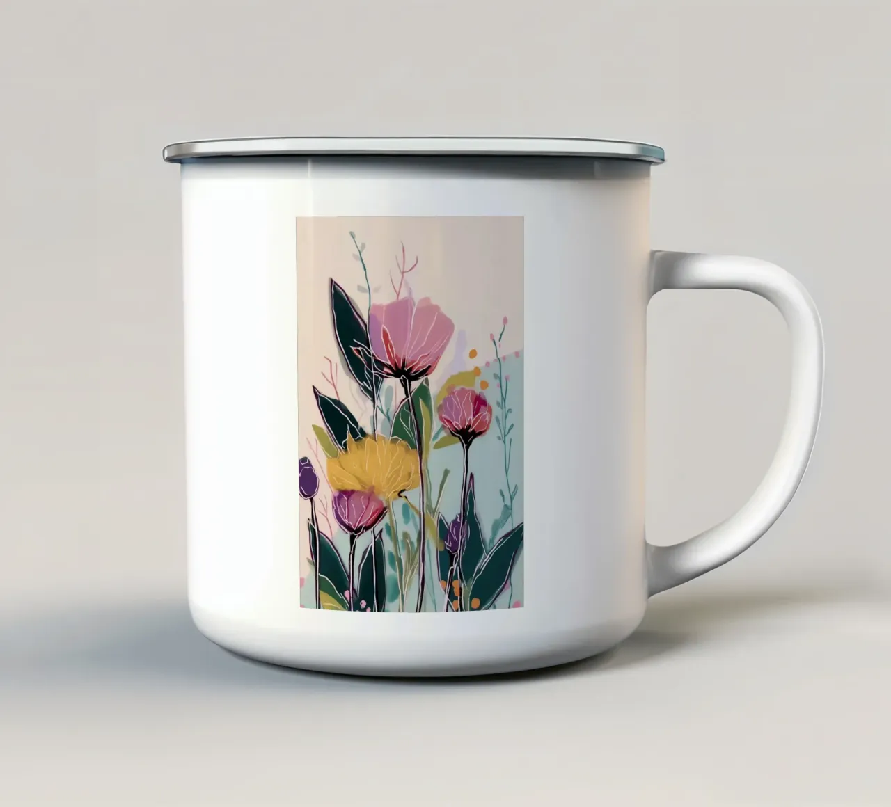 Quiet Petals on a Warm Day tazza in smalto da Amelie Rose