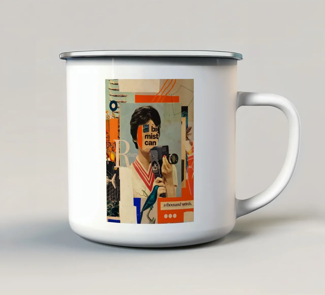 a thousand words for your return tazza in smalto da Frank Moth