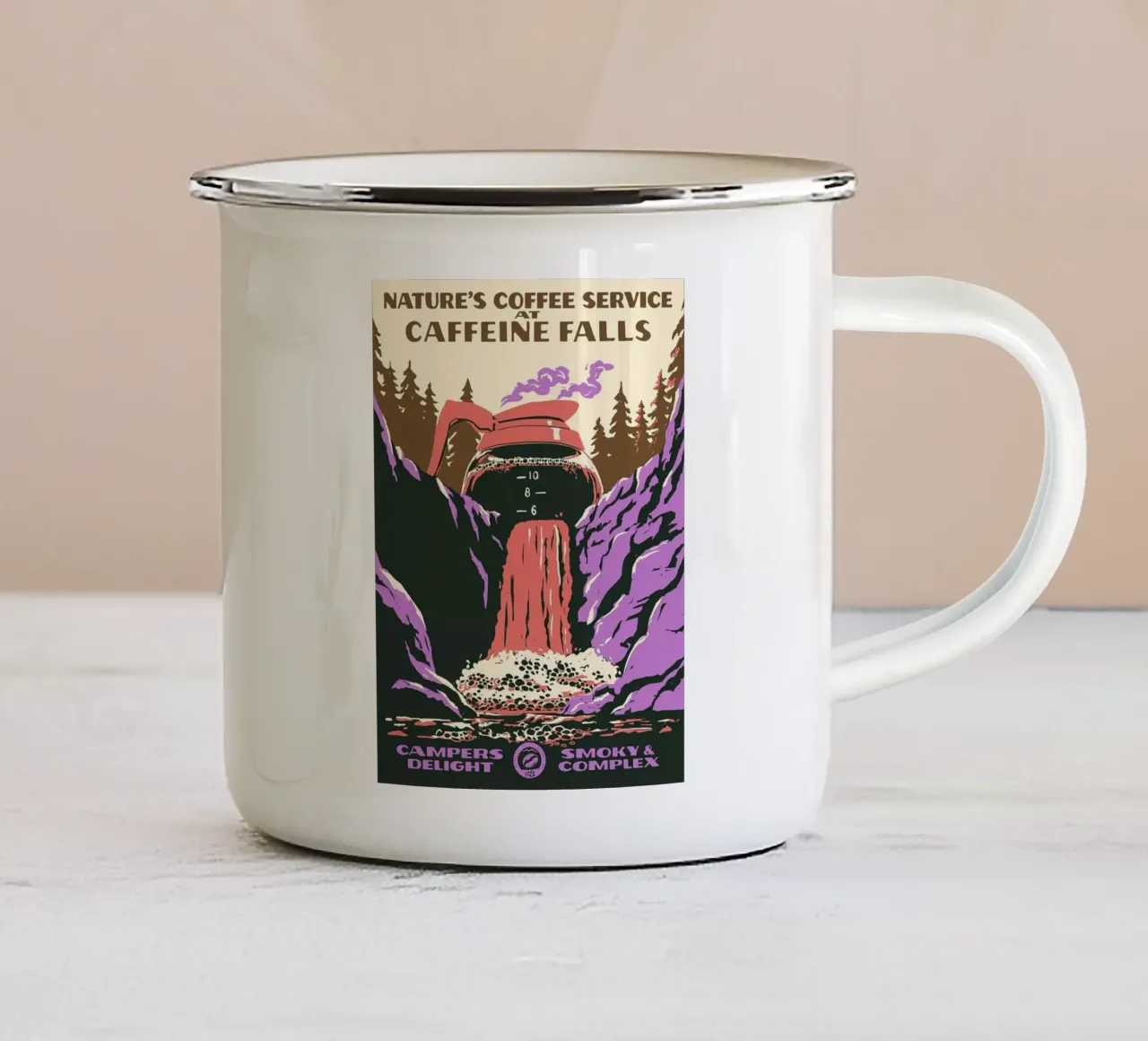 Cadute di caffeina tazza in smalto da Benjamin Pelletier