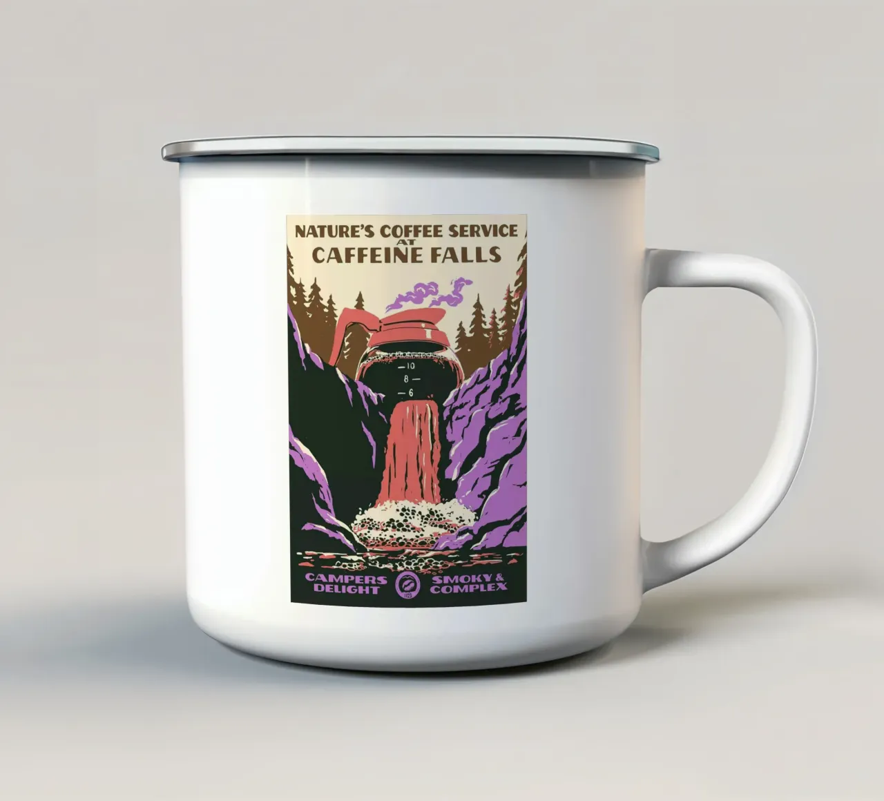 Cadute di caffeina tazza in smalto da Benjamin Pelletier
