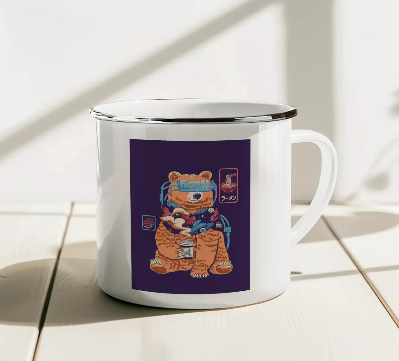 CYBEARPUNK tazza in smalto da Benjamin Pelletier