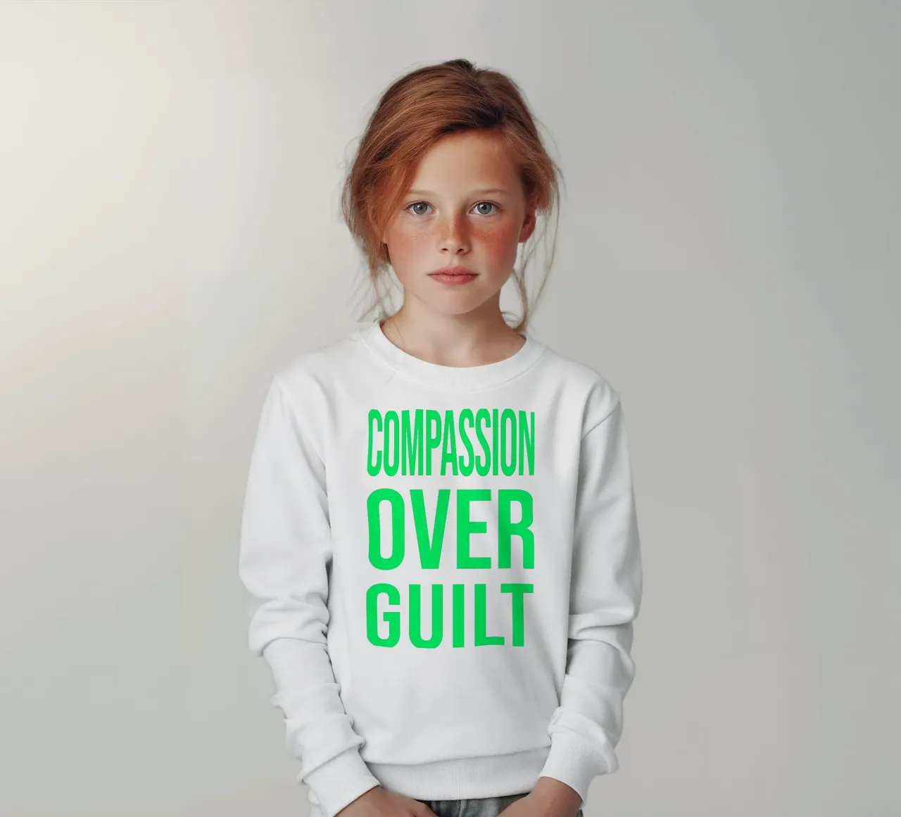 OVER Series- bold letters, brave values (5 colors) felpa bambino da OVER SERIES