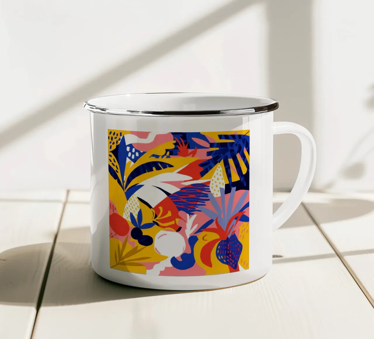 Paesaggio astratto primordiale tazza in smalto da Absca Gallery