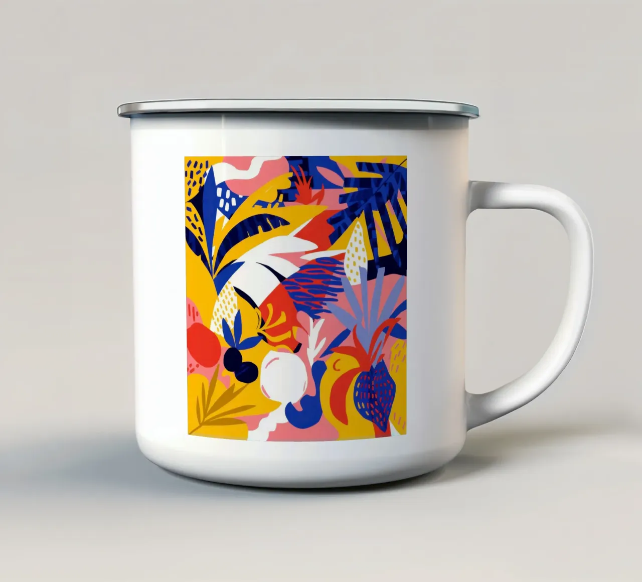 Paesaggio astratto primordiale tazza in smalto da Absca Gallery