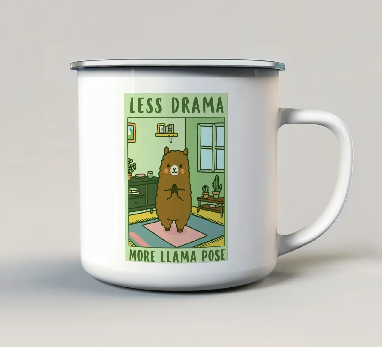 meno dramma più disegno di posa di lama tazza in smalto da dahlianz