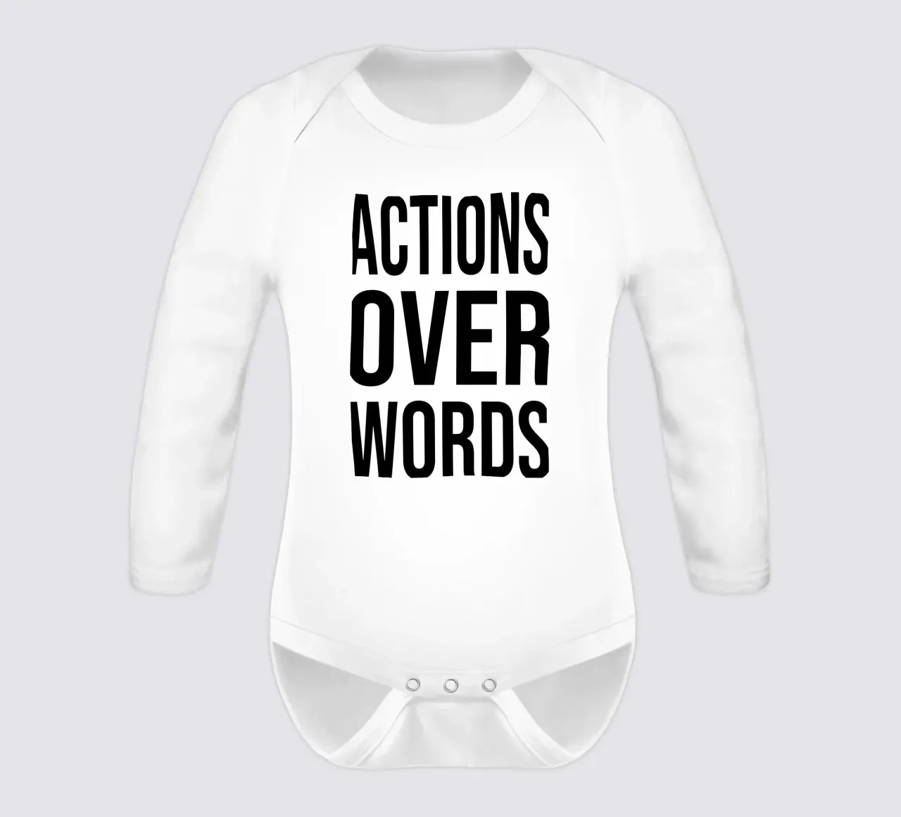 OVER Series- actions over words (5 colors) body neonato maniche lunghe da OVER SERIES