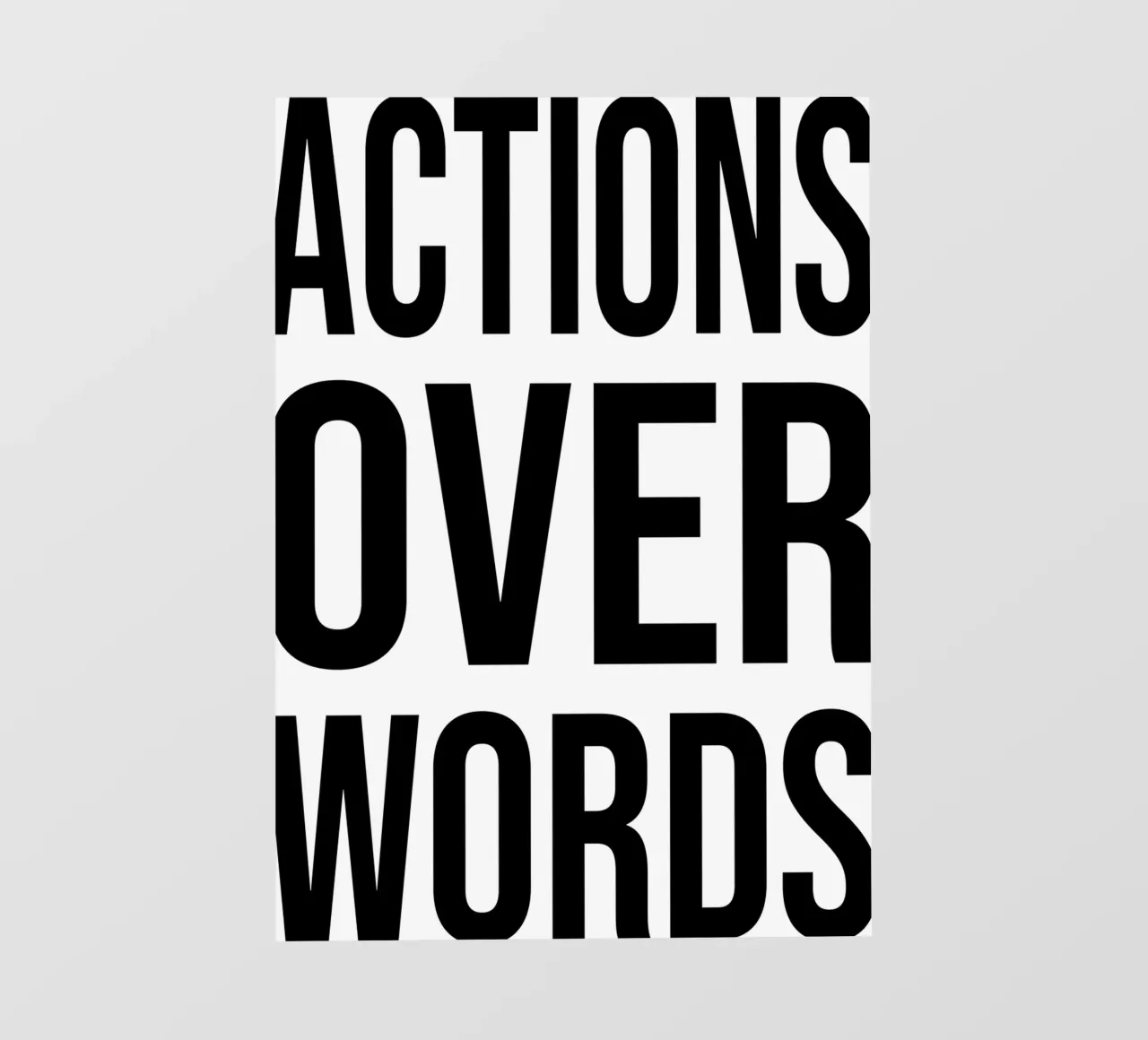 OVER Series- bold letters, brave values (5 colors) telo in pvc da OVER SERIES
