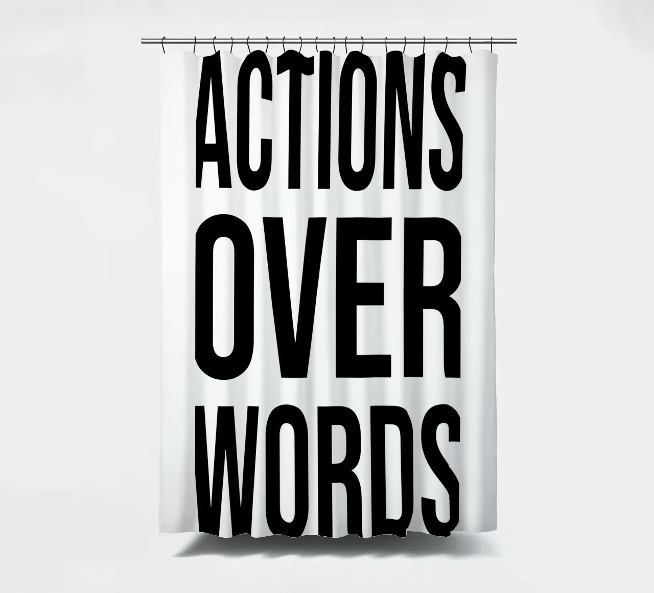 OVER Series- bold letters, brave values (5 colors) tenda da doccia da OVER SERIES