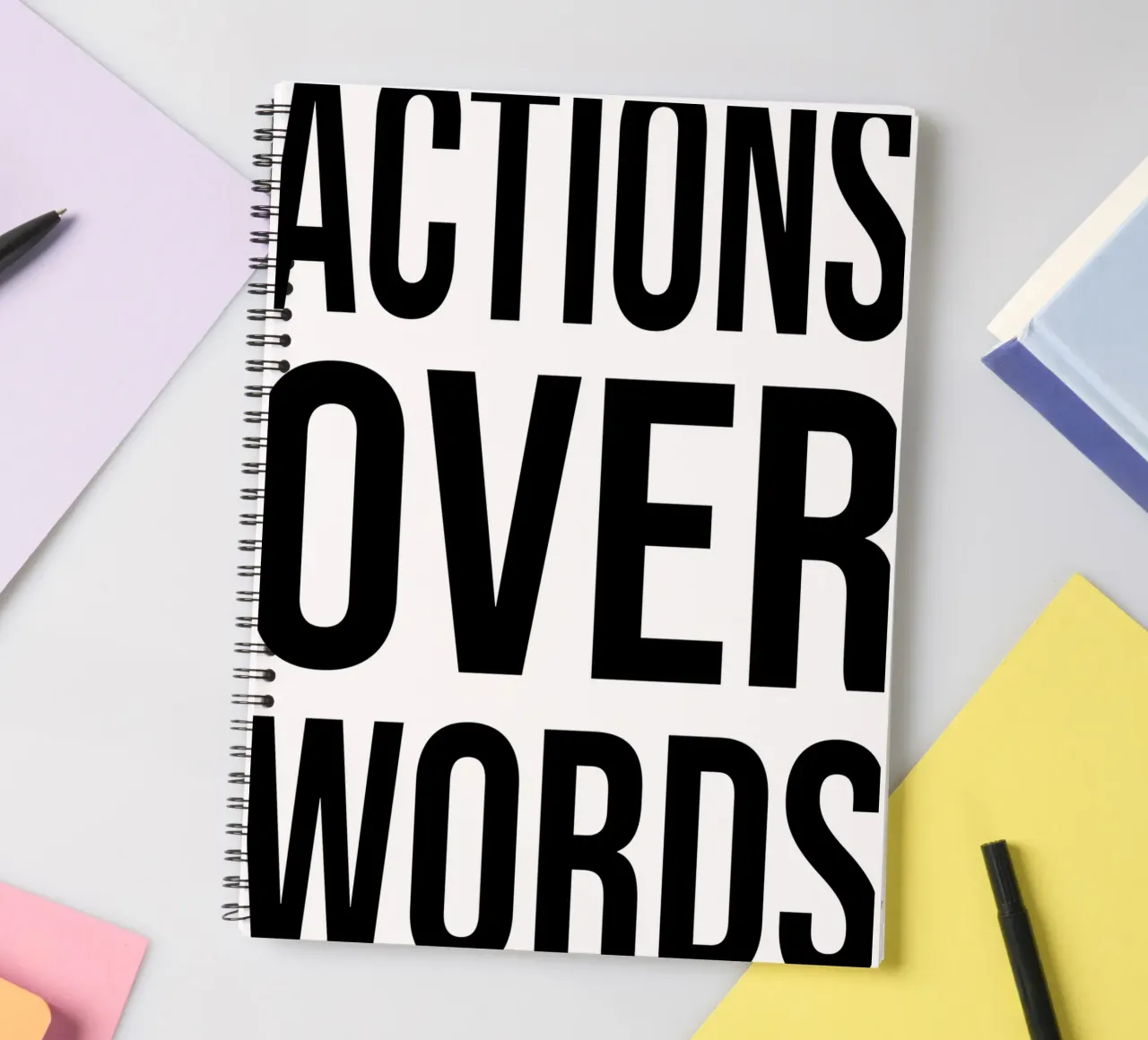 OVER Series- actions over words (5 colors) diario ad anelli da OVER SERIES