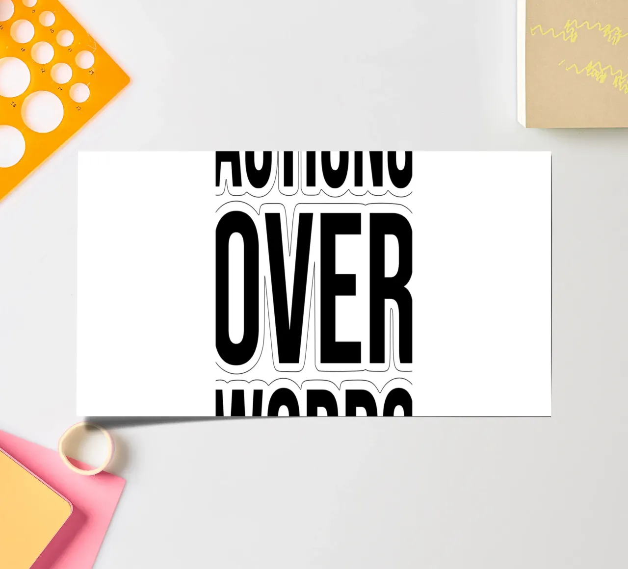 OVER Series- actions over words (5 colors) foglio adesivo da OVER SERIES