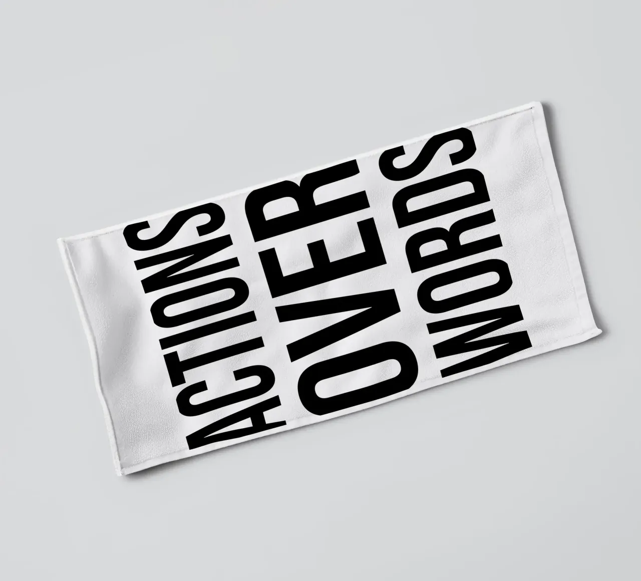 OVER Series- bold letters, brave values (5 colors) badhanddoek van OVER SERIES