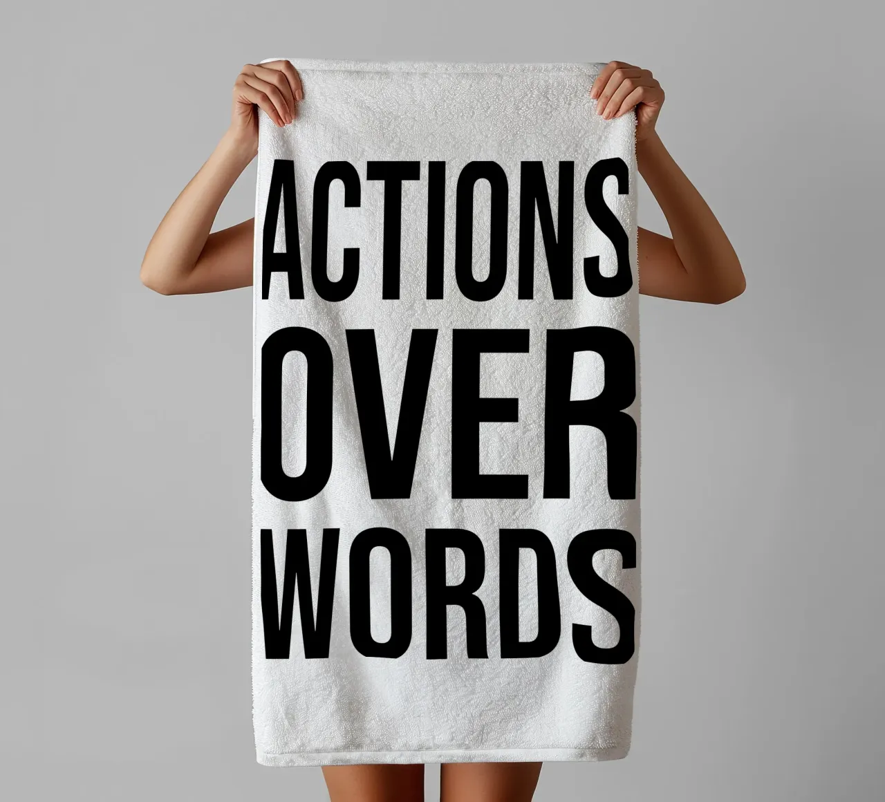 OVER Series- bold letters, brave values (5 colors) badhanddoek van OVER SERIES