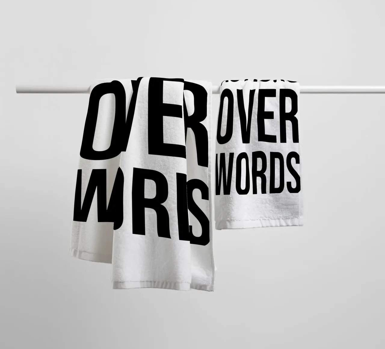 OVER Series- bold letters, brave values (5 colors) badhanddoek van OVER SERIES