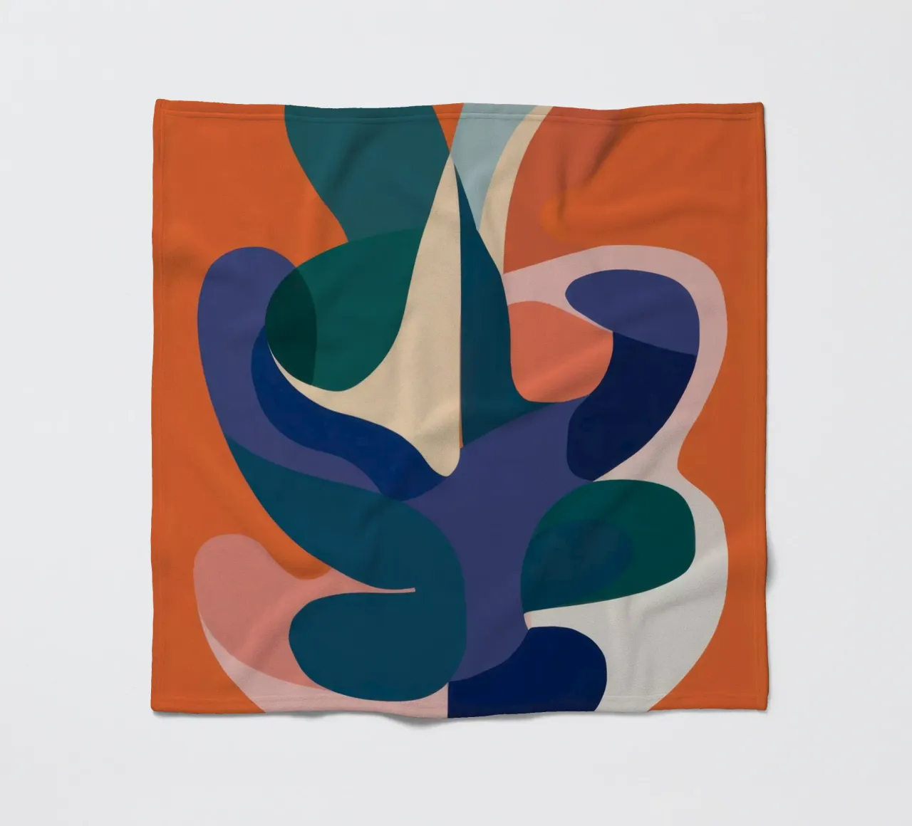 Interlocking Abstract Forms fleece blanket by Kala Martir
