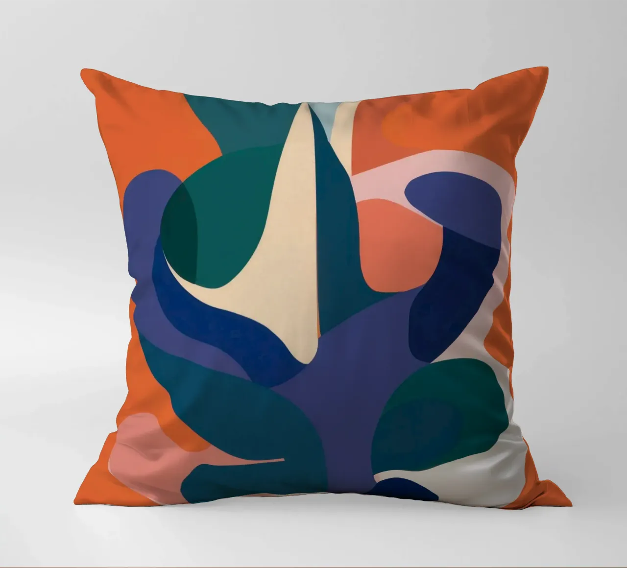 Interlocking Abstract Forms decorative cushion by Kala Martir